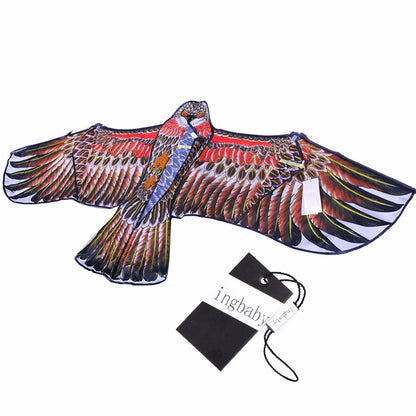 1.1m Flat Eagle Kite With 30 Meter Kite Line Children Kites Outdoor Toys Garden Toys Cloth Windsock Bird