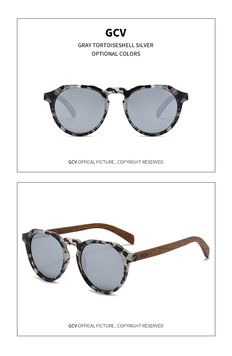 Walnut Wood Butterfly Polarized UV400 Fashion Sunglasses for Men Women Lightweight Luxury Eyewear