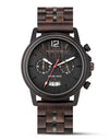 Watches Fashion Classic Ebony Wooden Quartz Wristwatch Auto Date Calendar