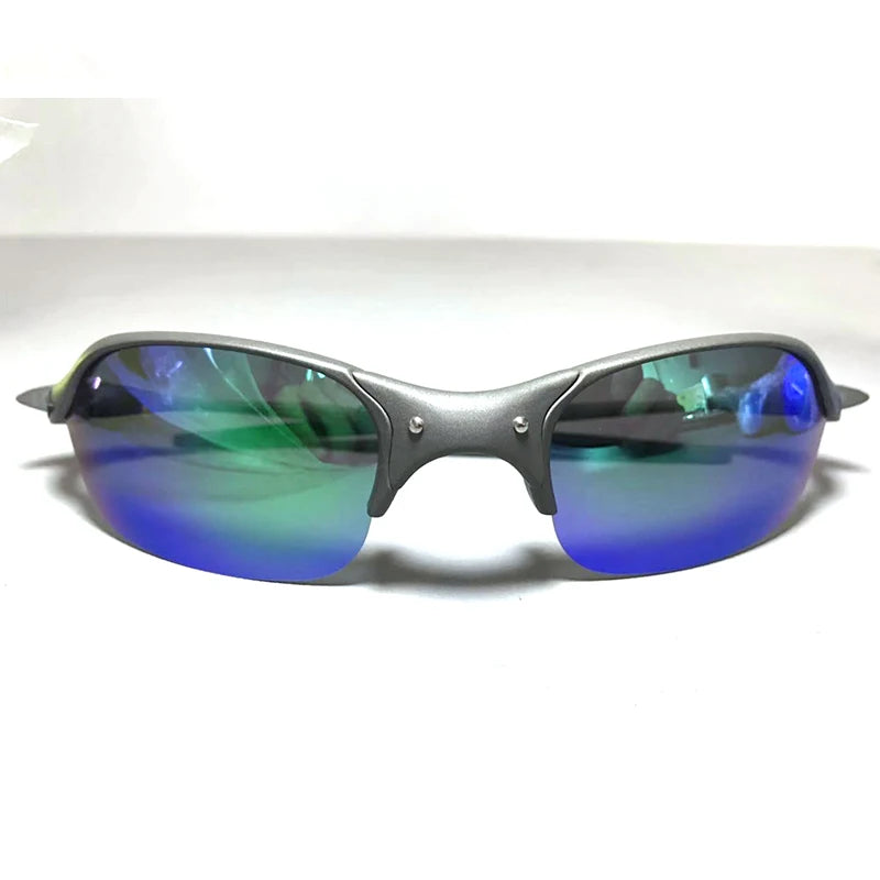 Polarized UV400 Cycling Sunglasses – Gray Metal Frame Fishing Riding Bicycle Eyewear