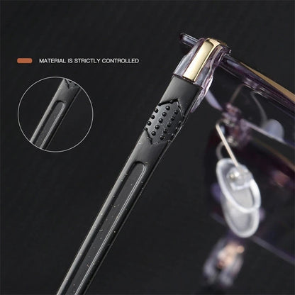 Rimless Reading Glasses Anti Blue Light Presbyopic Eyewear Square Frameless Eyeglasses Men Women Diopters +1.0 To 4.0