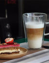 200ml 400ml Heat Resistance Double Wall Glass Cappuccino Coffee Mug With Handle Tea Milk Juice Cup Water Beer Mug Drinkware