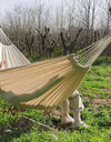 Cotton Hammock Brazilian Double Hammock Hiking Camping Soft Comfortable Fabric Canvas Hammock for Patio Porch Garden Backyard