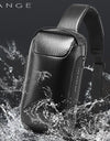 Waterproof Multifunction Carbon Fiber Pattern Crossbody Bag USB Sling Shoulder Bags Messenger Chest Bag Pack