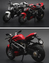 1/12 Streetfighter Alloy Sports Motorcycles Model Diecast Simulation Metal Racing Street Motorcycles Model Sound Light Gift