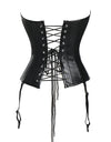 Plus Size Steampunk Gothic Corset Bustier Steel Boned Leather Waist Trainer Corset Bustier Waist Cincher Shaper Corselet