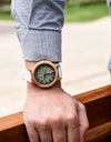 Wooden Watch Simple Casual Silicone Strap Quartz Wrist watch