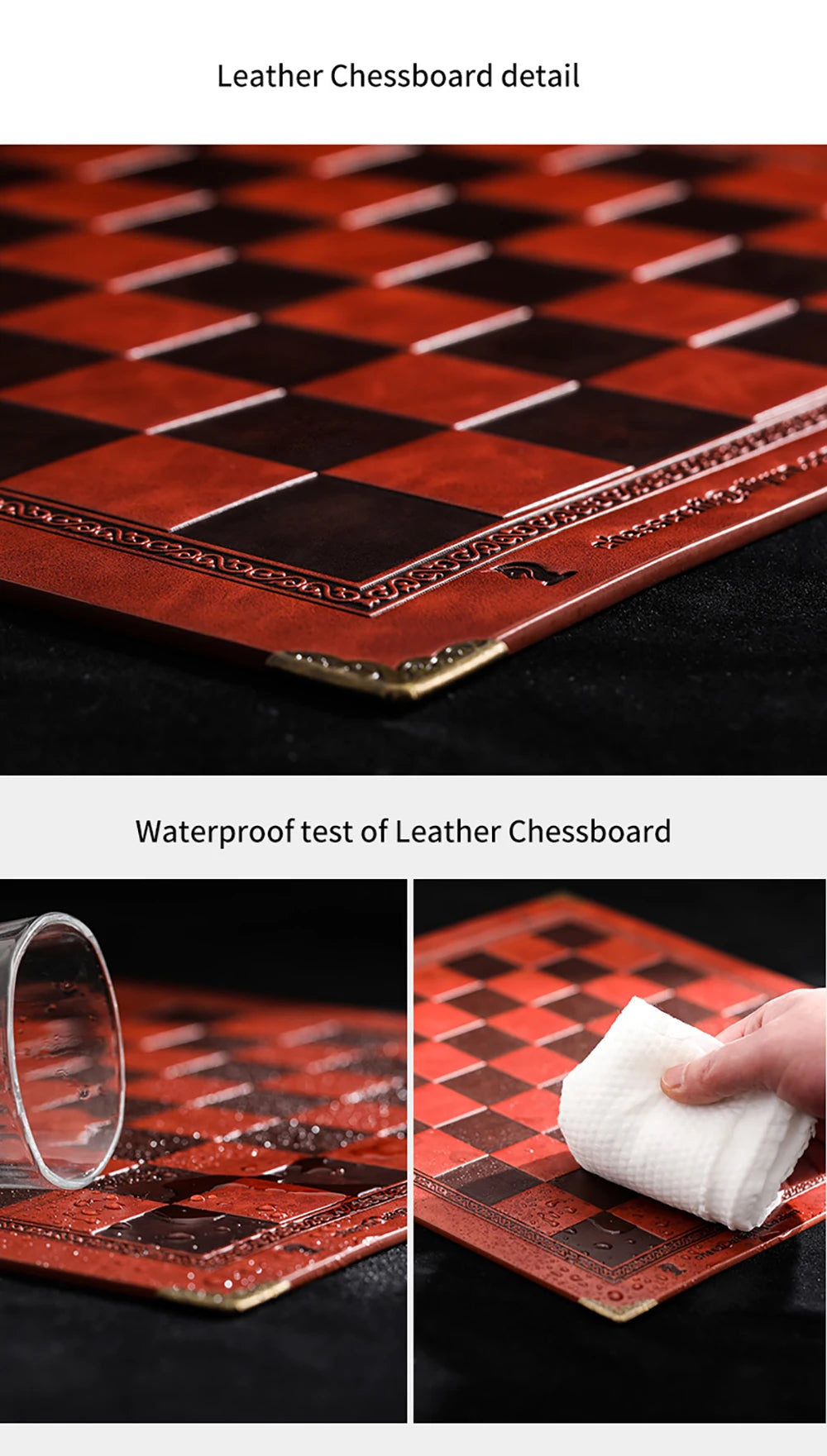 Luxury Metal Chess Set with Leather Board – Dragon Soldier Theme