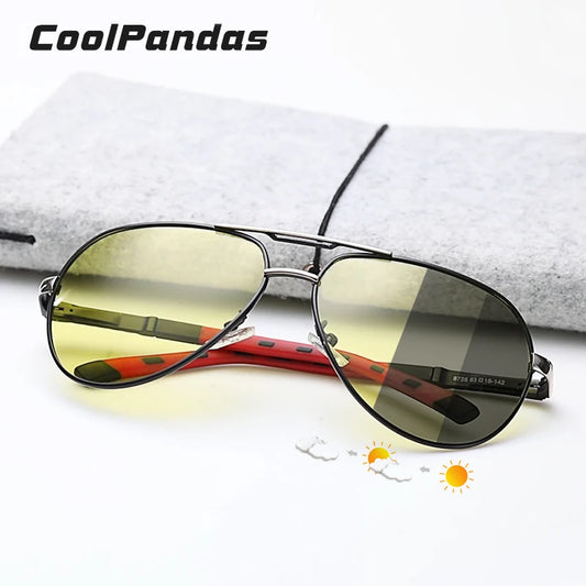 Aviation Photochromic Polarized Night Vision UV400 Driving Sunglasses for Men Women