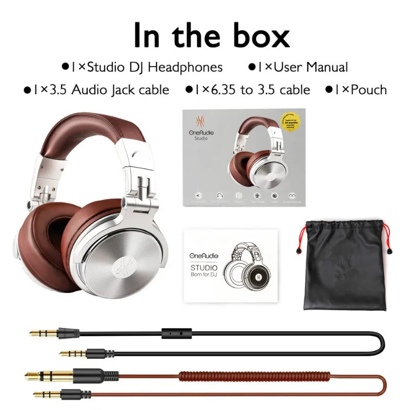 Foldable Over-Ear Wired Headphone For Phone Computer PC Professional Studio Pro 30 50 Monitor DJ Headset Gaming Earphone