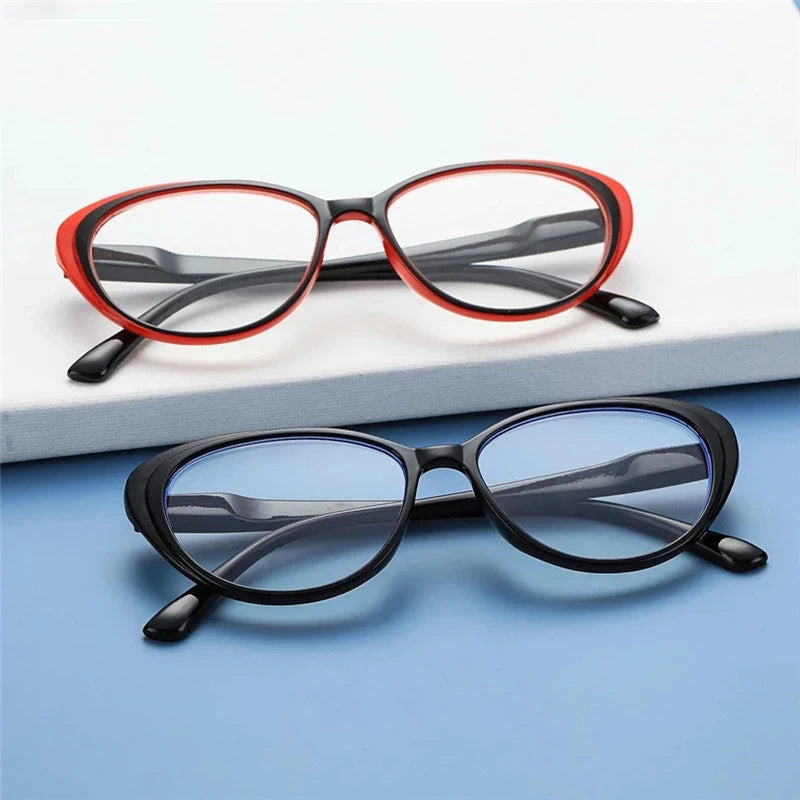 Retro Cat Eye Reading Glasses Elegant Round Presbyopic Eyewear Classic Spectacles Eyeglasses Female's Glasses+3.5+4.0