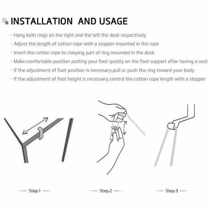 Canvas Foot Rest Desk Hammock, Mini Office, Under Desk Foot Rest Stand, Adjustable Desk Feet Hammock