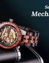 Wood Quartz Stop Watch Timer Luxury Chronograph Wristwatch Auto Date