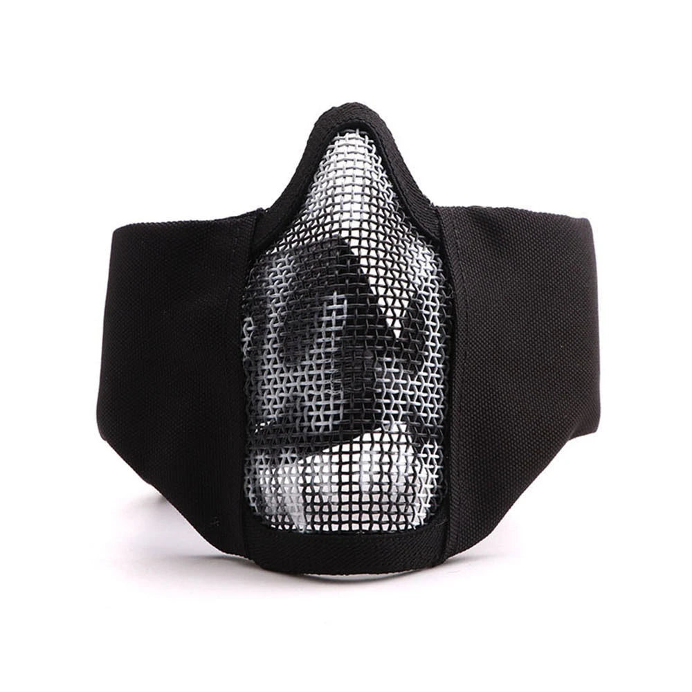 Airsoft Face Mask With Ear Mesh Face Breathable Mouth Mask Tactical Paintball Softair Protective Mask Shooting Hunting Equipment