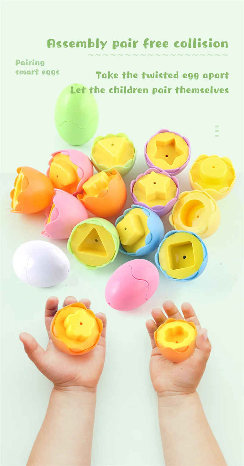 Montessori Games Baby toy Smart Egg Shape Match Puzzle For Kids  Baby Development Toy Educational Toy For Children 1 2 3 4 Year