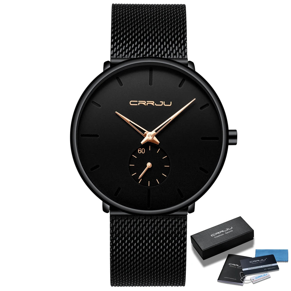 Fashion Blue Men Watch Top Luxury Brand Minimalist Ultra-thin Quartz Watch Casual Waterproof Clock Relogio Masculino