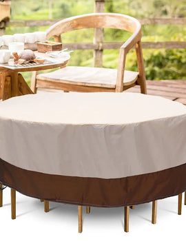 Oxford Cloth Waterproof Round Table Dust Cover Outdoor Furniture Dustproof Sofa Chair Snow Rain Patio Protective Case