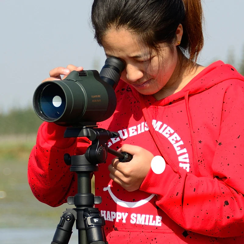 Professional Spotting Scope, Monocular Telescope,  Waterproof Telescope, Hunting Bird Watching Target, MC25-75x70 Zoom