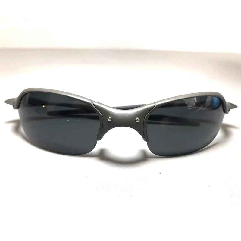 Polarized UV400 Cycling Sunglasses – Gray Metal Frame Fishing Riding Bicycle Eyewear
