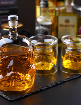 750ml Wine Glass Set Storm Trooper Helmet Whiskey Decanter White Soldier Liquor Bottle Wine Glass Accessories Creative Men Gift