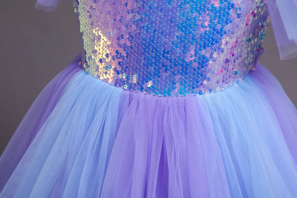 Purim Kids Dresses For Girls Elegant Flower Girls Wedding Dress Children Evening Party Lace Princess Ball Gown Clothing 2-10 Y