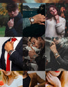 Automatic Self-Wind Watch for Men Wood Red Sandalwood Wristwatches Male Waterproof In Wooden Box