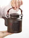 Chinese Purple Clay Tea Pot Chinese Kung Fu Large Capacity With Filter Handle Hand-painted Teapot Kettle Set