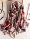 Women Summer Silk Scarves Shawl Lady Wrap Soft Female Echarpe Designer Beach Stole Bandana foulard muffler