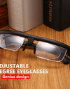 Focus Adjustable Men Reading Glasses Myopia Eyeglasses -6D to +3D Diopters Magnifying Glasses Variable Strength