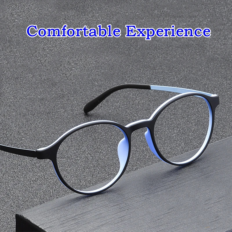 Ultralight Titanium Alloy TR90 Myopia Glasses Retro Round Optical Prescription Eyeglasses Frame