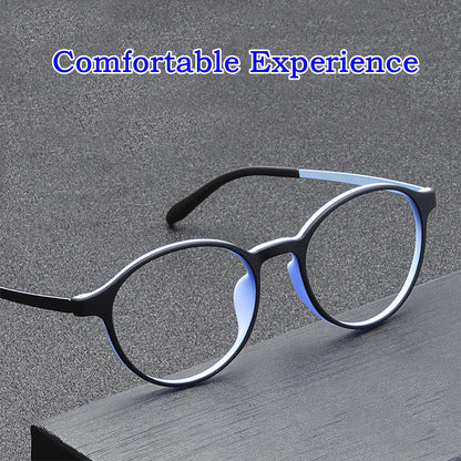 Ultralight Titanium Alloy TR90 Myopia Glasses Retro Round Optical Prescription Eyeglasses Frame