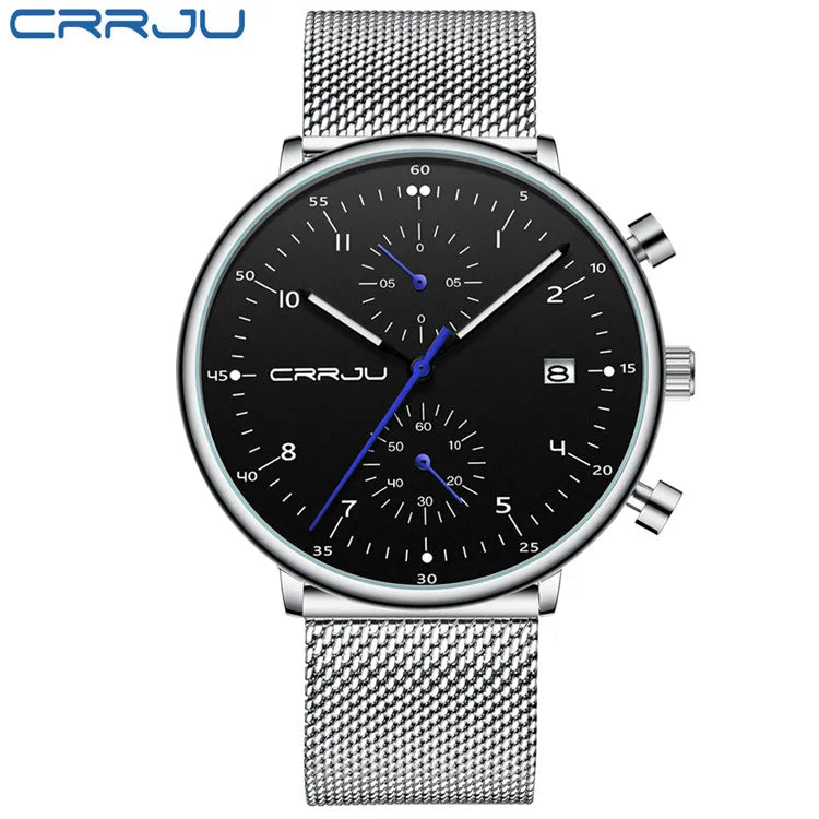 Mens Watch Top Luxury Brand Men Stainless Steel WristWatch Men's Military waterproof Date Quartz watches relogio masculino