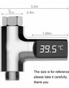 LED Display Household Water Shower Thermometer 5-85℃ Flow Self-powered Water Thermometer Monitoring Baby Care Energy Smart Meter