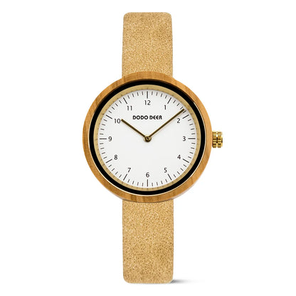 Simple Dial Wood Watches Quartz Wristwatch Mother's Day