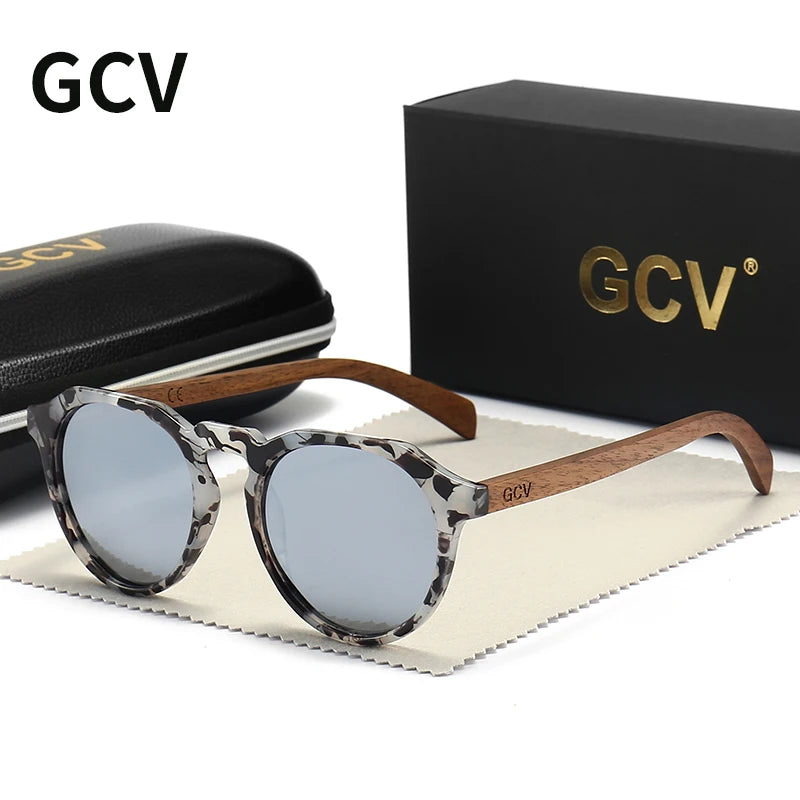 Walnut Wood Butterfly Polarized UV400 Fashion Sunglasses for Men Women Lightweight Luxury Eyewear