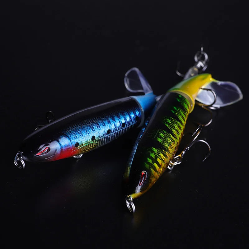 Fishing lure Whopper Popper 1PCS 13g 10cm Propeller Topwater Artificial Bait Hard Plopper Rotating Tail Fishing Tackle