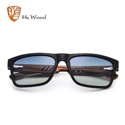 Zebra Wood Sunglasses Sport Color Gradient Square