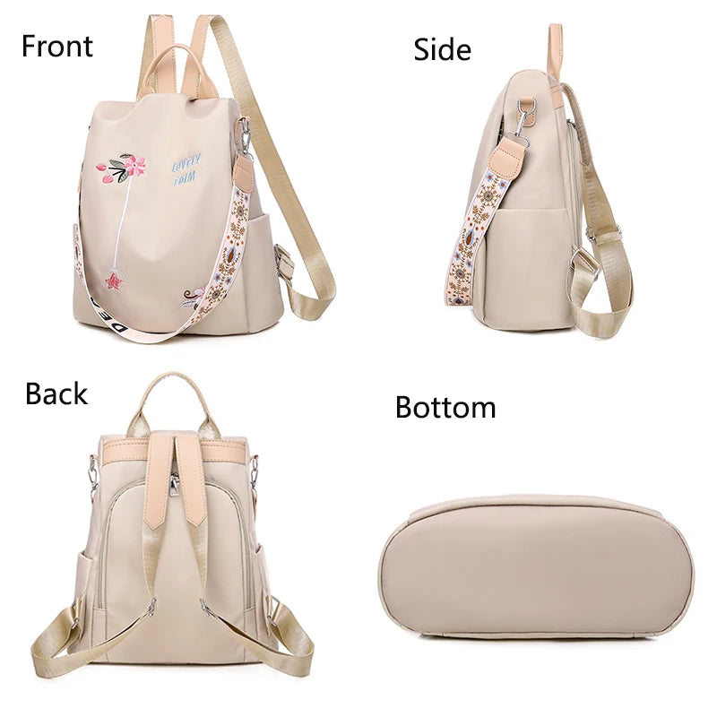 Waterproof Oxford Backpack Fashion Anti-theft Women Backpacks Print School Bag High Quality Large Capacity Backpack