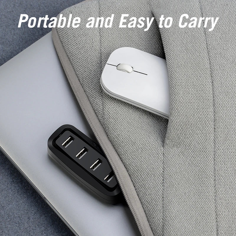 USB 2.0 HUB 4 Port with LED Multi USB Splitter for Lenovo Xiaomi Macbook Pro Air Computer Accessories Laptop HUB USB 2.0