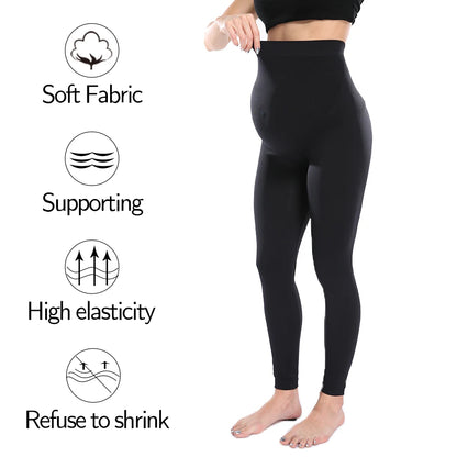 Maternity Leggings Over The Belly Pregnancy Pants High Waist Belly Support Tights for Mothers Pregnant Women Body Shaping Pants