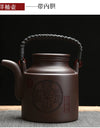 Chinese Purple Clay Tea Pot Chinese Kung Fu Large Capacity With Filter Handle Hand-painted Teapot Kettle Set