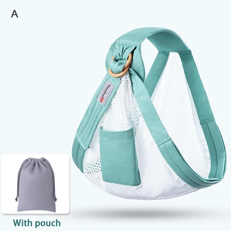 Wrap  Sling Dual Use  Nursing Cover Carrier Mesh Fabric Breastfeeding Carriers Up To 130 Lbs (0-36M)