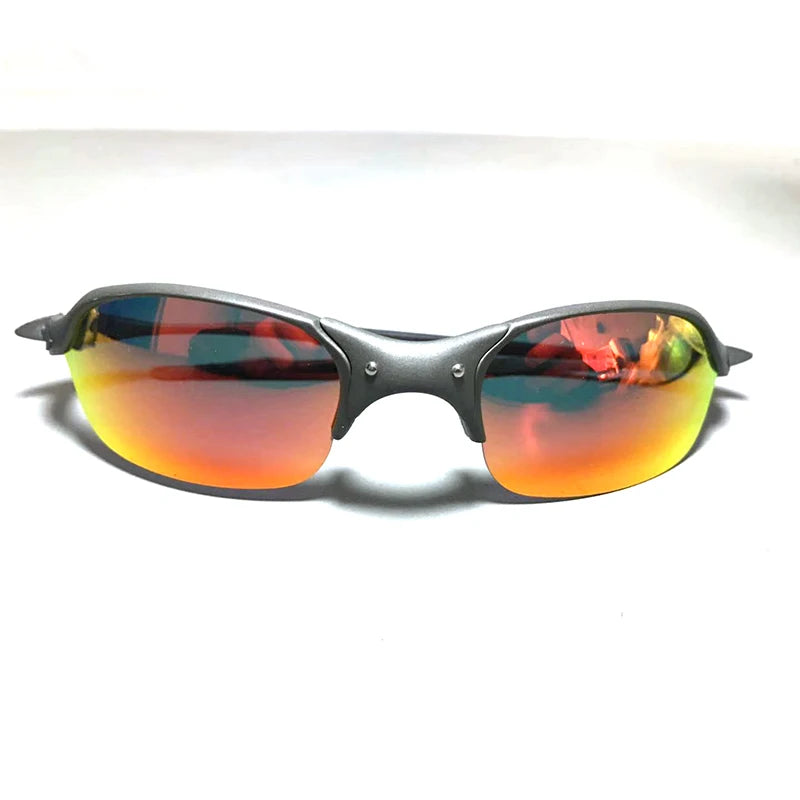 Polarized UV400 Cycling Sunglasses – Gray Metal Frame Fishing Riding Bicycle Eyewear