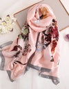 Women Summer Silk Scarves Shawl Lady Wrap Soft Female Echarpe Designer Beach Stole Bandana foulard muffler