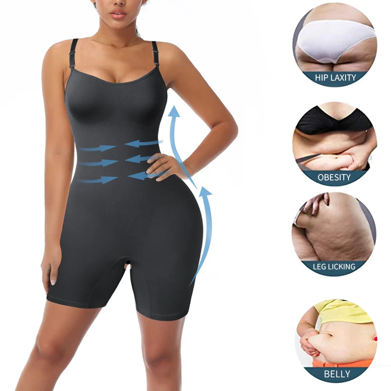 Women Full Body Shaper Bodysuit – Tummy Control & Thigh Slimming Shapewear
