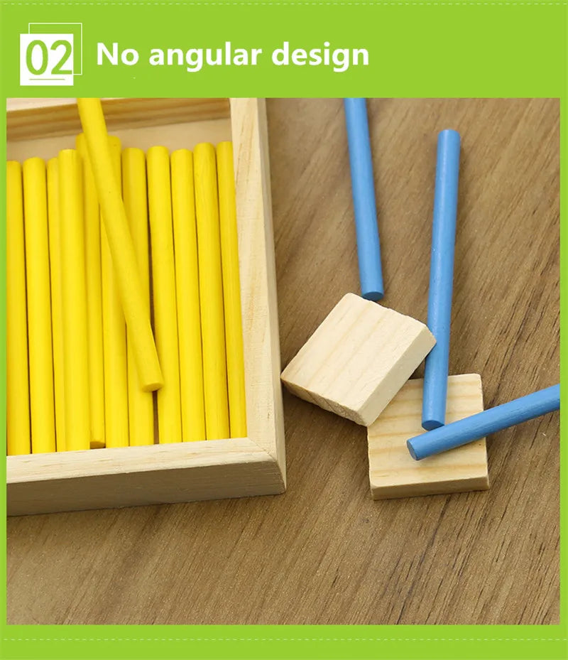Learning math Wooden Educational Toys Digital Stick Montessori Teaching Aid Mathematics Enlightenment Knowledge