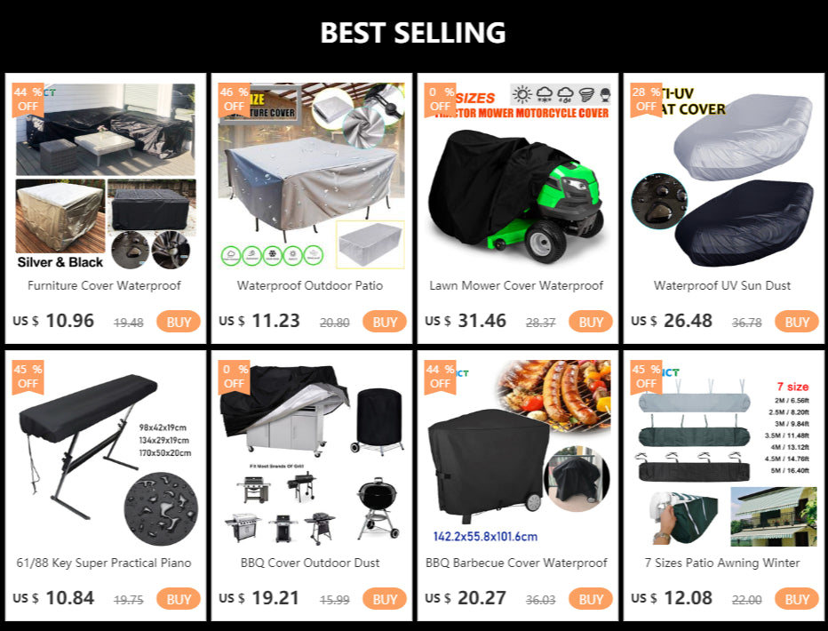 90 Sizes Waterproof Outdoor Patio Garden Furniture Covers Rain Snow Chair Cover for Sofa Table Chair Dust Proof Gray Black