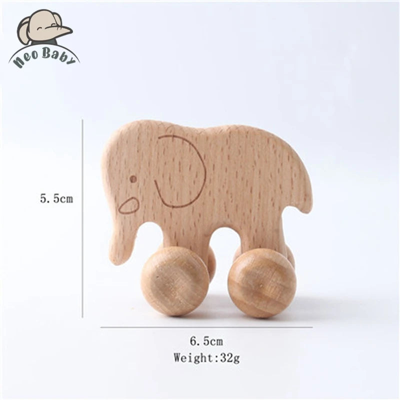 Wooden Child Block For Babies BPA Free Organic Beech Animal Shape Baby Toy Car Montessori Toys Brain Game Handmade Crafts Gifts