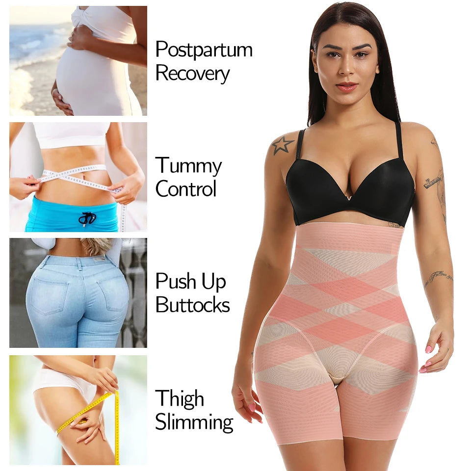 Women Body Shaper Firm Tummy Control Shorts Under Skirts High Waist Shaping Panties Slimming Underwear Waist Cincher Shapewear