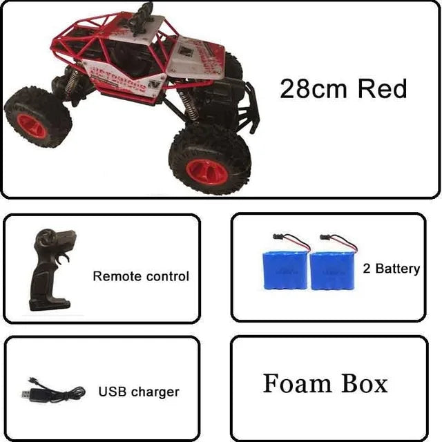 112 Scale Four Wheel Drive RC Monster Truck With LED Lights